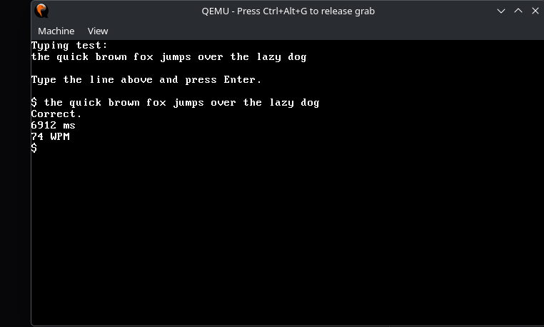 typing test OS